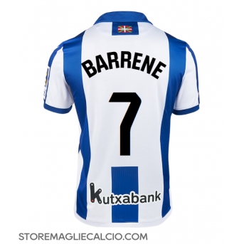 Real Sociedad Ander Barrenetxea #7 Maglia Gara Casa Repliche 2024-25